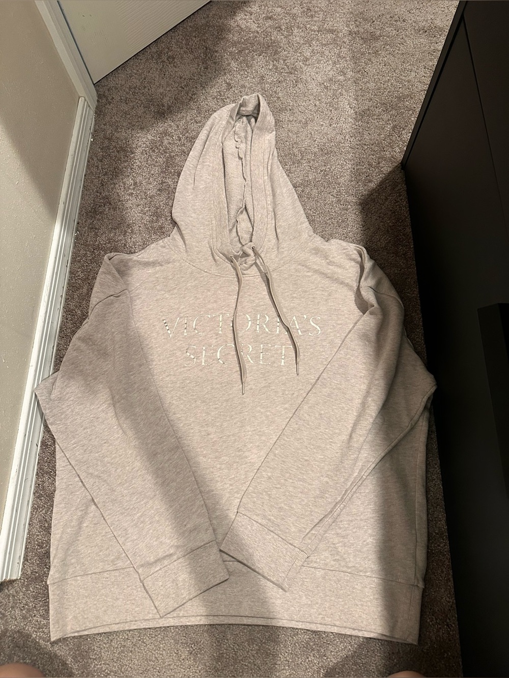 Victoria's Secret Beige Hoodie Size Large 0608